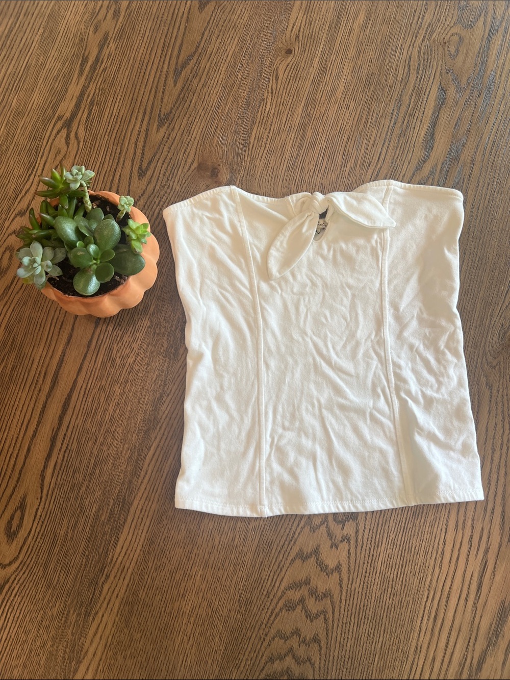 Express White Tie-Neck Strapless Top - Women